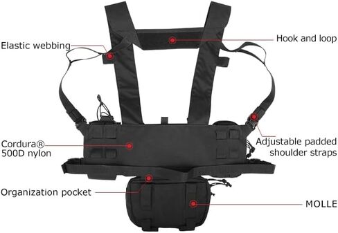 Tactical Chest Mini Rig 1000D Quick Release Multifunctional Tactical Vest Outdoor with Multi-Pockets in Saudi Arabia