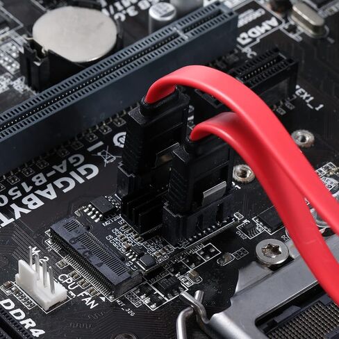 M.2 (A+E Key) إلى 2 منفذي SATA3.0 6G مضاعف برنامج تشغيل مجاني مع كابلات SATA 2x لبطاقات تمديد منفذ محرك الأقراص الصلبة اللوحة الأم SATA in Saudi Arabia