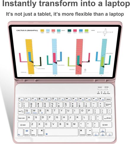 حالة مع لوحة المفاتيح لـ Samsung Galaxy Tab A9+/A9 Plus 5G 2023 (النموذج: SM-X210/X215/X216/X218) ، [دعم 3 نظام] لوحة مفاتيح لاسلكية قابلة للفصل مغناطي in Kuwait