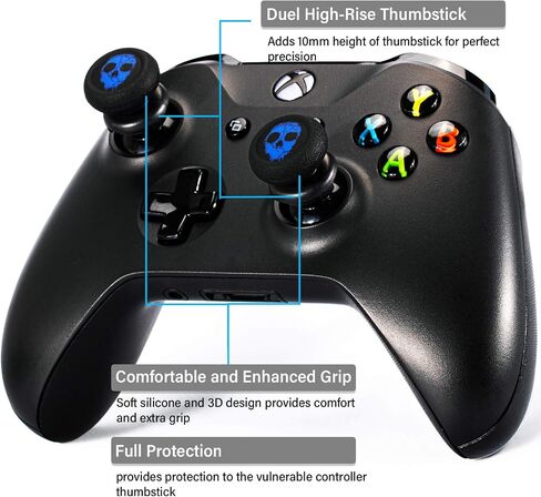 Playrealm FPS Thumbstick Extended & Printing Silicone Grip Cover 2 Sets for Xbox Series X/S & Xbox One Controller (كرة السلة) in Saudi Arabia