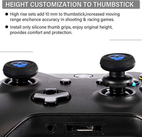 Playrealm FPS Thumbstick Extended & Printing Silicone Grip Cover 2 Sets for Xbox Series X/S & Xbox One Controller (كرة السلة) in Saudi Arabia