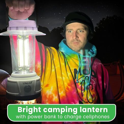 LitezAll LED Lanterns for Power Outages, Brightest Lantern 2000 Lumens - Battery Powered Light Emitting Diode Lantern for Emergency and Camping in Kuwait