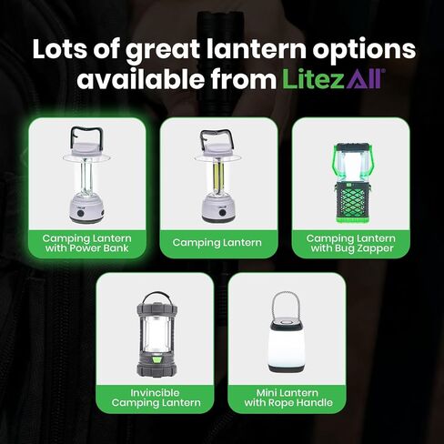 LitezAll LED Lanterns for Power Outages, Brightest Lantern 2000 Lumens - Battery Powered Light Emitting Diode Lantern for Emergency and Camping in Kuwait