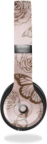 Glossy Glitter Headphone Skin Compatible with Beats Solo 4 - Butterfly Garden - Premium 3M Vinyl Protective Wrap Decal Cover - Easy to Apply | Crafted in The USA by MightySkins in Saudi Arabia