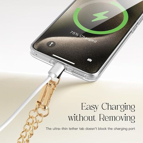 Universal Phone Lanyard, Metal Cellphone Chain Crossbody, Anti-Theft Cross Body Phone Strap for iPhone 16, 15 and Most Smartphones, Cellphone Charm for Women Girls, Black & Gold in Kuwait