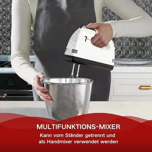 Stand Mixers, 7 Speeds With 3QT Stainless Steel Bowl, Stand and Hand Mixer with Dough Hook, Whisk, Mixing Beater for Baking, Cake, Cookie, Kneading (DF2) in Kuwait