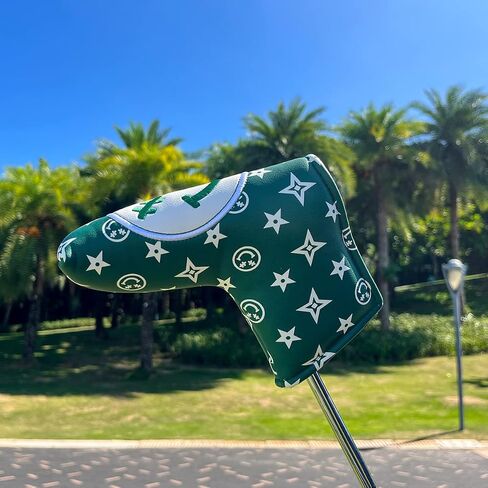 Stars and Smiles Golf Club Covers for Driver, Fairway, Hybrids - 4 Options - Golf Driver Headcover/ Golf Fairway Wood Head Cover/ Hybrid Headcover for Men/ Women Golfer - White Synthetic Leather Golf Headcover in Saudi Arabia
