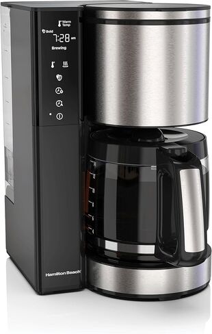 Hamilton Beach 14 Cup Coffee Coffee Maker مع سهولة قياس الفلتر القابل لإعادة الاستخدام ، 70 أوقية قابلة للإزالة. خزان المياه والفولاذ الأسود واللالباس المقاوم للصدأ in Kuwait
