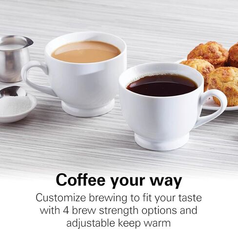 Hamilton Beach 14 Cup Coffee Coffee Maker مع سهولة قياس الفلتر القابل لإعادة الاستخدام ، 70 أوقية قابلة للإزالة. خزان المياه والفولاذ الأسود واللالباس المقاوم للصدأ in Kuwait