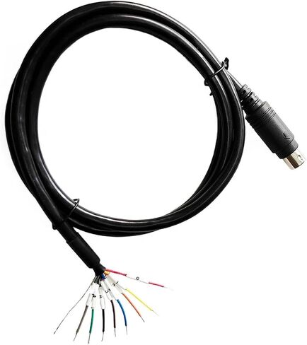 Mini DIN MD4 MD5 MD6 4PIN 5PIN 6PIN MD8 8PIN PS/2 MALE MANER CONNECTOR ADAPTER RS232 RS485 RS422 Cable (1.8M ، MD8 MALE) in Kuwait