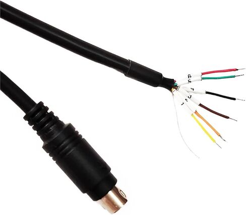 Mini DIN MD4 MD5 MD6 4PIN 5PIN 6PIN MD8 8PIN PS/2 MALE MANER CONNECTOR ADAPTER RS232 RS485 RS422 Cable (1.8M ، MD8 MALE) in Kuwait
