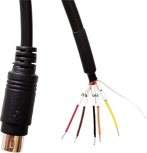 Mini DIN MD4 MD5 MD6 4PIN 5PIN 6PIN MD8 8PIN PS/2 MALE MANER CONNECTOR ADAPTER RS232 RS485 RS422 Cable (1.8M ، MD8 MALE) in Kuwait