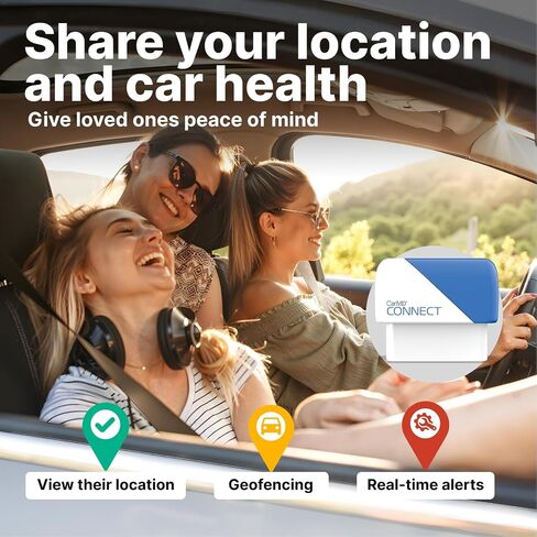 Carmd Connect-مشاركة موقع السيارة في الوقت الفعلي + مراقبة صحة المركبات | لا اشتراك | منظمة العفو الدولية خبير السيارات | تنبيهات السلامة | Geofencing | يعمل على سيارات OBDII والشاحنات الخفيفة 1996+ in Saudi Arabia