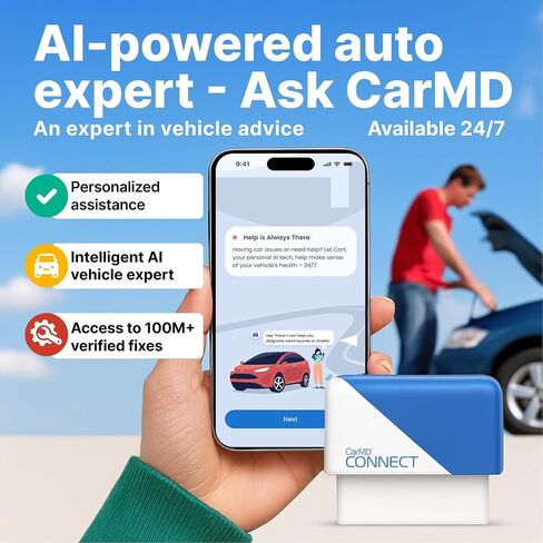 Carmd Connect-مشاركة موقع السيارة في الوقت الفعلي + مراقبة صحة المركبات | لا اشتراك | منظمة العفو الدولية خبير السيارات | تنبيهات السلامة | Geofencing | يعمل على سيارات OBDII والشاحنات الخفيفة 1996+ in Saudi Arabia