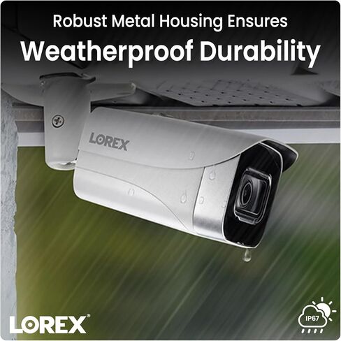 Lorex Fusion 4K Security Camera System with 3TB NVR - 16 Channel PoE Wired Home Security System with 10 Metal Cameras - Motion Detection, Color Night Vision, Weatherproof Surveillance in Saudi Arabia