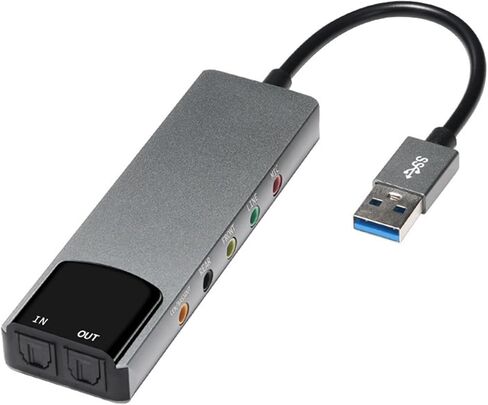 بطاقة صوت USB المحمية 5.1 قناة بطاقة الصوت الخارجية SPDIF بصري للكمبيوتر الشخصي in Saudi Arabia