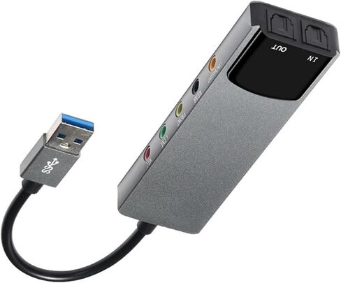 بطاقة صوت USB المحمية 5.1 قناة بطاقة الصوت الخارجية SPDIF بصري للكمبيوتر الشخصي in Saudi Arabia