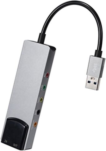 بطاقة صوت USB المحمية 5.1 قناة بطاقة الصوت الخارجية SPDIF بصري للكمبيوتر الشخصي in Saudi Arabia