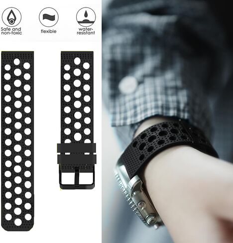 متوافق مع أشرطة SPADE & CO Health Smartwatch 4 ، حزام معصم سيليكون بديل مع مشبك معدني متوافق مع Spade & Co Health Smartwatch 4 1.85 بوصة in Saudi Arabia