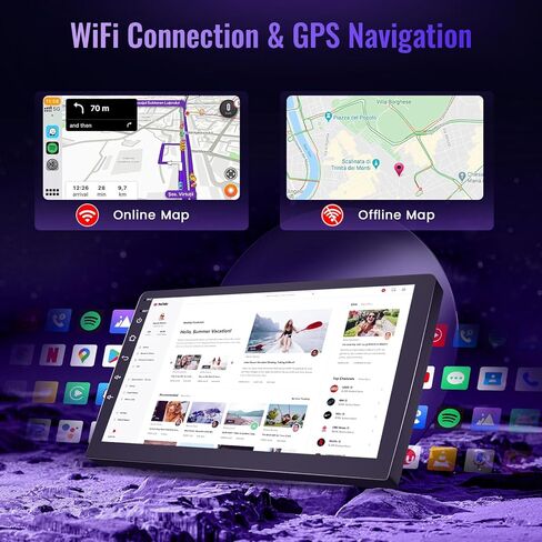 [Qualcomm 8-Core 4+64GB] Stereo Car Stereo لـ Toyota Sienna (2011-2014) مع شاشة تعمل باللمس 9 بوصات ، Android 13 Car Radio Carplay Android Auto BT5.1/DSP/HI-REN in Kuwait