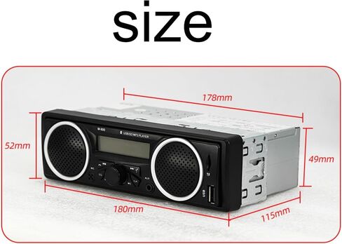 Single Din Car Stereo Bluetooth,1 Din 12V-24V Car Radio with Two Built-in Speakers, Car FM Audio Multimedia Player with USB AUX-in TF Card Port in Saudi Arabia