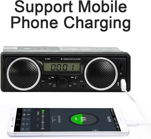 Single Din Car Stereo Bluetooth,1 Din 12V-24V Car Radio with Two Built-in Speakers, Car FM Audio Multimedia Player with USB AUX-in TF Card Port in Saudi Arabia