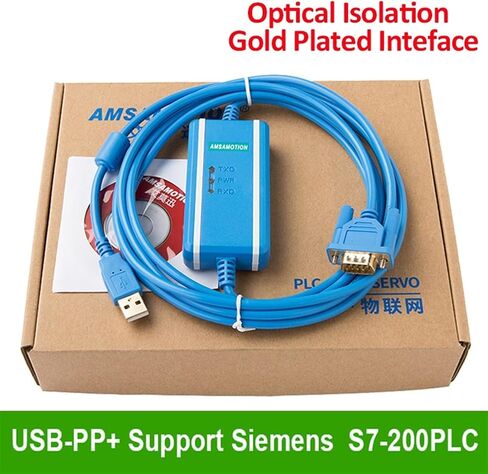 Suitable for Programming Cable S7-200 Communication Download Cable Data line USB-PPI+ Gold-Plated Interface(Gold Plated) in Saudi Arabia