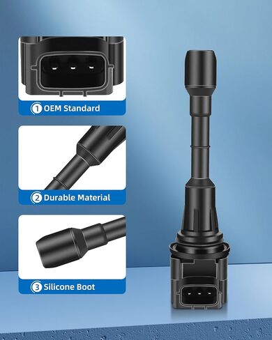 ECCPP ملفات الإشعال UF197 1 قطعة ، لميتسوبيشي مونتيرو سبورت 3.5L 1999-2004 ، لمونتيرو سبورت 3.0L 1997-2003 ، لمونتيرو سبورت 2.4L 1997-1999 ، لمونتيرو 3.5L 1997-2002 UF197 C197 48631 in Kuwait