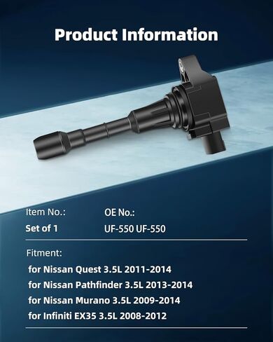 ECCPP ملفات الإشعال UF197 1 قطعة ، لميتسوبيشي مونتيرو سبورت 3.5L 1999-2004 ، لمونتيرو سبورت 3.0L 1997-2003 ، لمونتيرو سبورت 2.4L 1997-1999 ، لمونتيرو 3.5L 1997-2002 UF197 C197 48631 in Kuwait