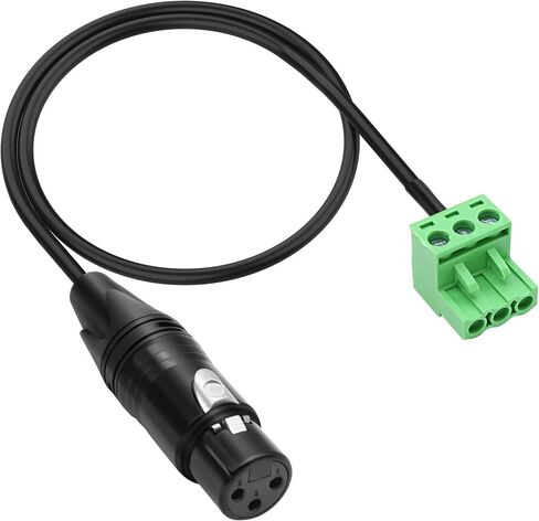 XMSJSIY XLR إلى 3-Pin Cable XLR 3P أنثى إلى PHX3M NBKF/2EDG-5.08 3PIN PCB Terminal كتلة محول الموصل لمكبرات الصوت -0.4m/1.3ft in Saudi Arabia