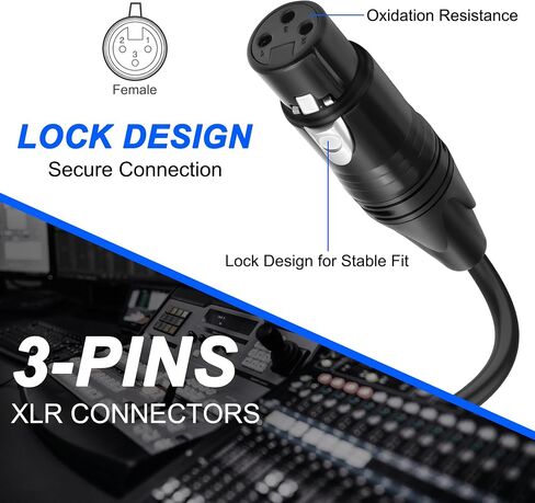 XMSJSIY XLR إلى 3-Pin Cable XLR 3P أنثى إلى PHX3M NBKF/2EDG-5.08 3PIN PCB Terminal كتلة محول الموصل لمكبرات الصوت -0.4m/1.3ft in Saudi Arabia