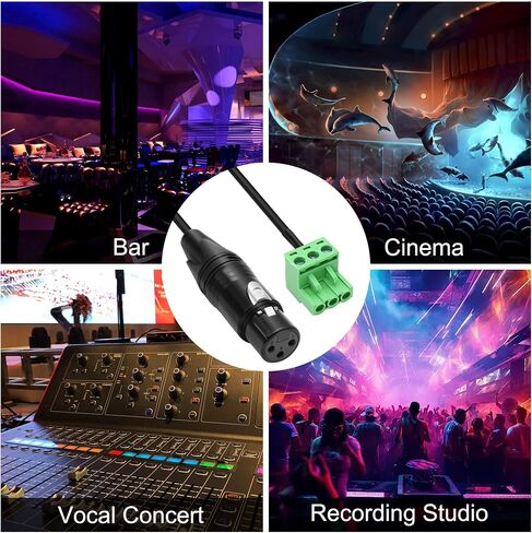 XMSJSIY XLR إلى 3-Pin Cable XLR 3P أنثى إلى PHX3M NBKF/2EDG-5.08 3PIN PCB Terminal كتلة محول الموصل لمكبرات الصوت -0.4m/1.3ft in Saudi Arabia