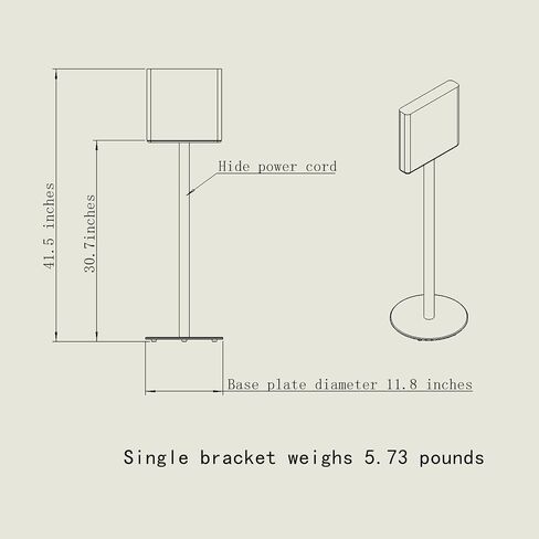 Floor Stand Compatible with Sony BRAVIA Theater Quad Surround Sound System (HT-A9M2), Aluminum, Built-in Power Cord in Saudi Arabia