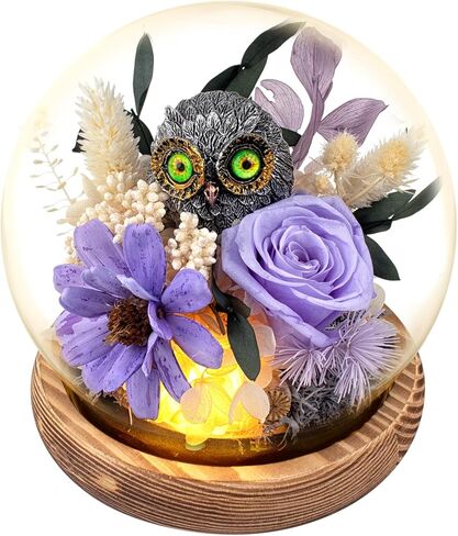 Preserved Flowers Roses Gifts for Women Mom, Fresh Flowers Forever Roses with Long-Lasting, Flowers for Delivery Prime Flower Bouquets with LED Lights, Birthday Gift, Mothers Day, Christmas in Kuwait