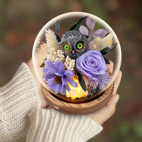 Preserved Flowers Roses Gifts for Women Mom, Fresh Flowers Forever Roses with Long-Lasting, Flowers for Delivery Prime Flower Bouquets with LED Lights, Birthday Gift, Mothers Day, Christmas in Kuwait