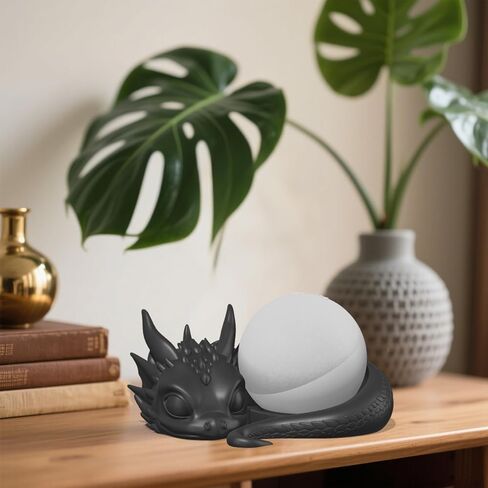 Dragon Stand for Echo Dot 4th/5th Gen, Plastic Alexa Dot Holder with Dragon-Inspired Design, Stable Desktop Speaker Holder and Exquisite Desktop Decoration(White) in Saudi Arabia
