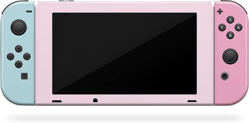 تصميم مبتكر غلاف ملون وردي متوافق مع غلاف Nintendo Switch OLED - مجموعة ملصقات OLED من الفينيل 3M لحجب ألوان Nintendo Switch - غلاف Switch OLED لوحدة التحكم، قفص الاتهام، Joy Con - ملصق ملتف بالكامل in Saudi Arabia