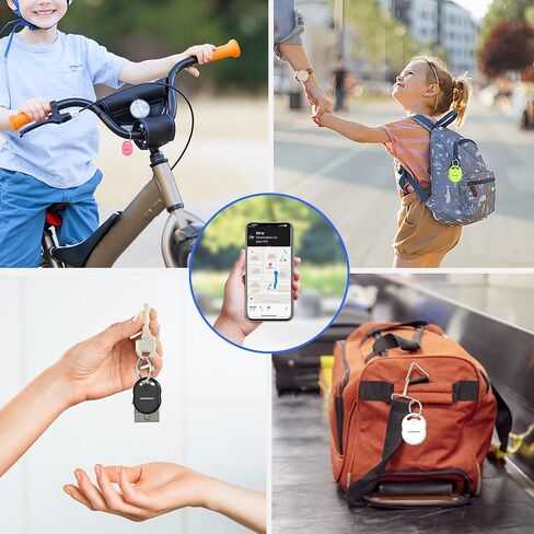 يعمل Tracker Tracker Tags-4 Pack [Apple MFI Certified] ، ويعمل Smart Bluetooth Tracker مع Apple Find My App (iOS فقط ، وليس لنظام Android) ، ومكتشف المفاتي in Saudi Arabia