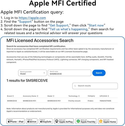 يعمل Tracker Tracker Tags-4 Pack [Apple MFI Certified] ، ويعمل Smart Bluetooth Tracker مع Apple Find My App (iOS فقط ، وليس لنظام Android) ، ومكتشف المفاتي in Saudi Arabia