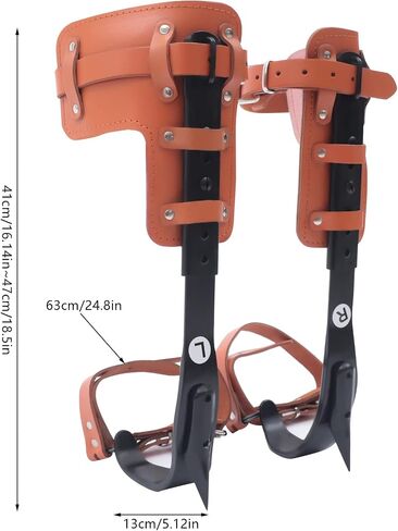 Tree Climbing Spikes,Climbing Spikes with Multi-Functional Belt, Steel Adjustable Climber Gaffs Climbing Trees Gear for Outdoor Jungle Survival Fruit Picking in Saudi Arabia