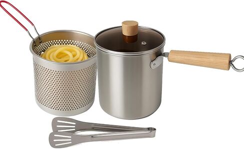 Stainless Steel Oil Strainer Pot With Fry Basket,Small Deep Fryer Pot With Basket And Lid, 3Qt Stovetop Deep Fat Fryer For Tempura Chips, Fries, Fish, Chicken in Saudi Arabia