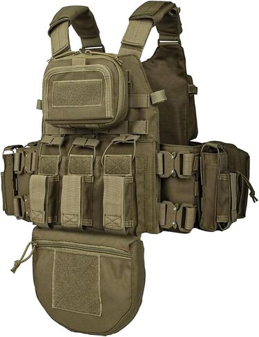 YAKEDA Tactical Outdoor Training Vest - Molle Vest With Multi-Functional Pouches For Training, Hunting & Hiking in Kuwait