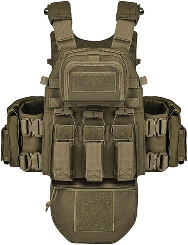 YAKEDA Tactical Outdoor Training Vest - Molle Vest With Multi-Functional Pouches For Training, Hunting & Hiking in Kuwait