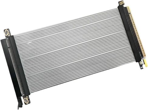 180 ° MOUNT FLAT GPU PCL-E 5.0 RISER CABIL PCIE 5.0 X16 GPU RISER CARDATION SIVATER CARTER Extension (20 سم ، 180 درجة أسود) in Saudi Arabia