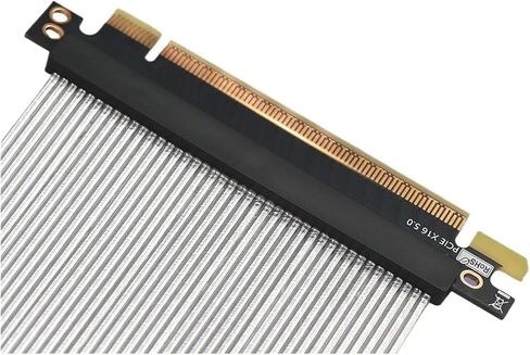 180 ° MOUNT FLAT GPU PCL-E 5.0 RISER CABIL PCIE 5.0 X16 GPU RISER CARDATION SIVATER CARTER Extension (20 سم ، 180 درجة أسود) in Saudi Arabia