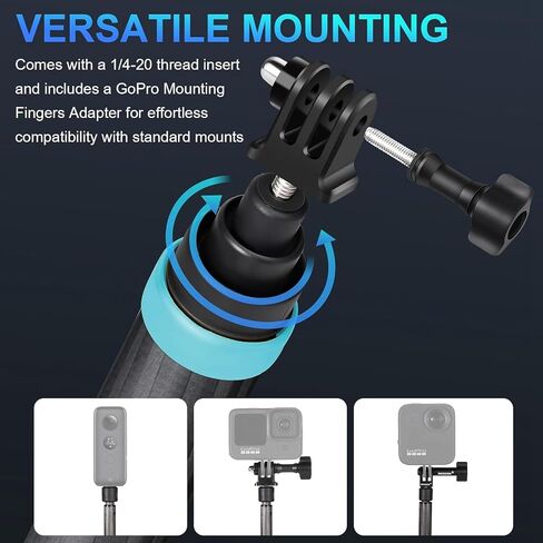 3m (118'') Carbon Fiber Invisible Extended Selfie Stick for Insta360 Insta 360 X5/X4/X3/X2/ONE R/RS for Gopro Go pro max for DJI OSMO 360 Accessories (Black) in Saudi Arabia