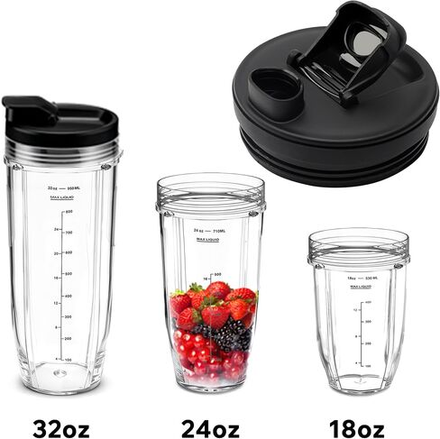 2Pcs Replacement Part Lids for Ninja 18oz 24oz 32oz Blender Cups, 3.35in | Sip Seal Spout Lids, Good Sealing & Leak-Proof, Fit for Ninja BL450-70 BL480 BL490 BL640 BN400 BN750 BN800 NN102 SS101 in Kuwait