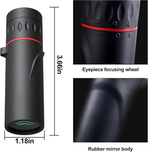 Mini Monocular Telescope with Phone Holder,Upgrade 30 x 25 HD Monoculars for Adults High Powered,Be Used for Stargazing,Hunting,Black in Saudi Arabia