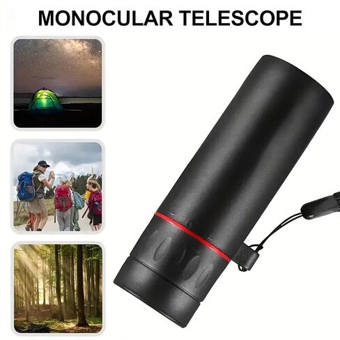 Mini Monocular Telescope with Phone Holder,Upgrade 30 x 25 HD Monoculars for Adults High Powered,Be Used for Stargazing,Hunting,Black in Saudi Arabia