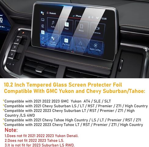 حامي شاشة الزجاج المقسّر في Moonlinks متوافق مع 2021-2024 Chevy Tahoe Suburban/GMC Yukon ، وعالي الدقة 9H صلابة مضادة للأجرار. in Saudi Arabia
